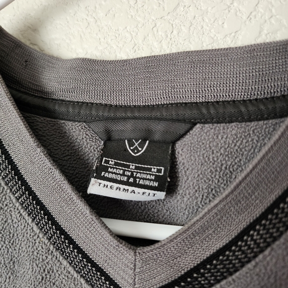 NIKE x VINTAGE y2k golf fleece shirt long sleeve fleece top in grey size M - Picture 6 of 7